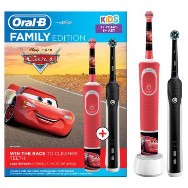 Набор зубных щеток Braun Oral-B Pro 700 (D16.513.1U) + Kids Cars (D100.410.2K) Family Edition