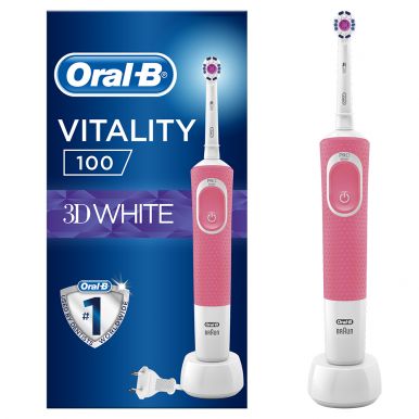 Зубная щетка Braun Oral-B Vitality D100 PRO 3D White Pink (D 100.413.1)